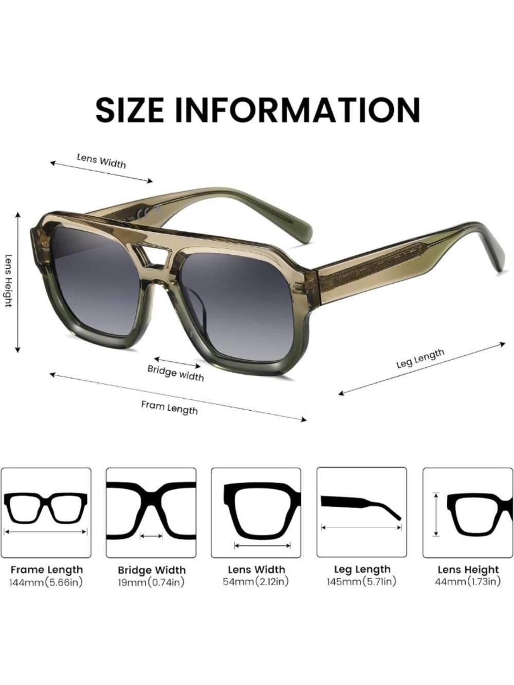 Retro Square Aviator Sunglasses for Women & Men | Vintage 70s Shades UV - Picture 3 of 6